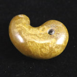 Japanese Natural Yufu Yellow Jasper 21mm Magatama 4.25g (ID:51719)