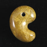 Japanese Natural Yufu Yellow Jasper 21mm Magatama 4.25g (ID:51719)