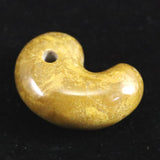 Japanese Natural Yufu Yellow Jasper 21mm Magatama 4.25g (ID:51719)