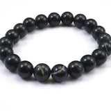 Japanese Natural Blue Kamuikotan Actinolite Schist 10mm Bead Bracelet 30.0g (ID:52357)