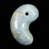 Natural Itoigawa Jadeite Blue 28mm Magatama 9.9g with Certificate (ID:52552)