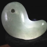 Natural Itoigawa Jadeite Light Green 30mm Magatama 12.68g with Certificate (ID:52842)