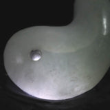 Natural Itoigawa Jadeite Light Green 30mm Magatama 12.68g with Certificate (ID:52842)