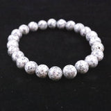 Japanese Natural Angel Snow Lite 8mm Bead Bracelet 18.7g (ID:52876)