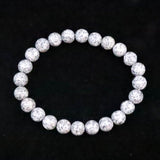 Japanese Natural Angel Snow Lite 8mm Bead Bracelet 18.7g (ID:52876)
