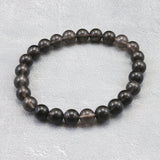 Japanese Natural Obsidian 7.5mm Bead Bracelet 13.5g (ID:52903)