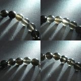 Japanese Natural Obsidian 7.5mm Bead Bracelet 13.5g (ID:52903)
