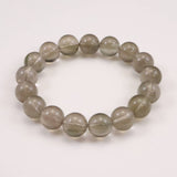 Japanese Natural Green Included Quartz 12mm Bead Bracelet 42.6g (ID:53145)