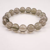 Japanese Natural Green Included Quartz 12mm Bead Bracelet 42.6g (ID:53145)