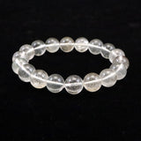 Japanese Natural Included Quartz 12mm Bead Bracelet 39.5g (ID:53359)