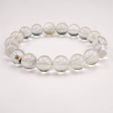Japanese Natural Included Quartz 12mm Bead Bracelet 39.5g (ID:53359)