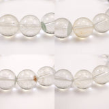 Japanese Natural Included Quartz 12mm Bead Bracelet 39.5g (ID:53359)
