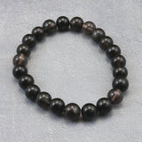 Japanese Natural Obsidian 8.5mm Bead Bracelet 17.9g (ID:53434)
