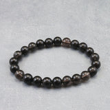 Japanese Natural Obsidian 8.5mm Bead Bracelet 17.9g (ID:53434)