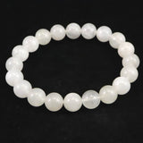 Japanese Natural Gray Quartz 10mm Bead Bracelet 29.2g (ID:53479)