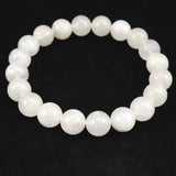 Japanese Natural Gray Quartz 10mm Bead Bracelet 29.2g (ID:53479)