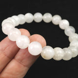 Japanese Natural Gray Quartz 10mm Bead Bracelet 29.2g (ID:53479)