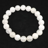 Japanese Natural Gray Quartz 10mm Bead Bracelet 29.2g (ID:53479)