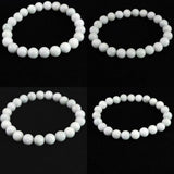 Natural Itoigawa Jadeite White-Green 8mm Bead Bracelet 23.7g with Certificate (ID:53592)