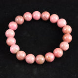 Japanese Natural Silica Rhodonite 3A Grade 12mm Bead Bracelet 56.5g (ID:53616)