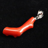 Japanese Natural Oxblood Red Gem Coral Pendanttop 1.35g (ID:53632)