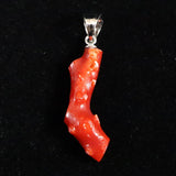 Japanese Natural Oxblood Red Gem Coral Pendanttop 1.35g (ID:53632)