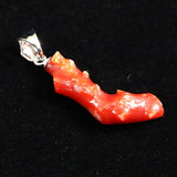 Japanese Natural Oxblood Red Gem Coral Pendanttop 1.35g (ID:53632)