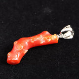 Japanese Natural Oxblood Red Gem Coral Pendanttop 1.35g (ID:53632)