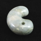 Natural Itoigawa Jadeite Green 36mm Magatama 19.2g with Certificate (ID:53795)