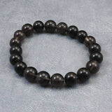 Japanese Natural Obsidian 10mm Bead Bracelet 27.1g (ID:54180)