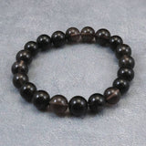 Japanese Natural Obsidian 10mm Bead Bracelet 27.1g (ID:54180)