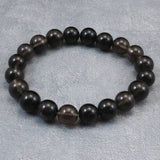 Japanese Natural Obsidian 10mm Bead Bracelet 27.1g (ID:54180)