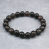 Japanese Natural Obsidian 10mm Bead Bracelet 27.1g (ID:54180)