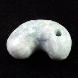 Natural Itoigawa Jadeite Blue 30mm Magatama 16.0g with Certificate (ID:54519)