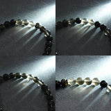 Japanese Natural Obsidian 7mm Bead Bracelet 12.4g (ID:56040)
