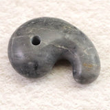 Japanese Natural Churaumi Chert 34mm Magatama 13.6g (ID:56480)