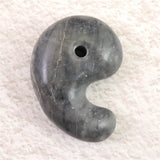 Japanese Natural Churaumi Chert 34mm Magatama 13.6g (ID:56480)
