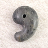 Japanese Natural Churaumi Chert 34mm Magatama 13.6g (ID:56480)
