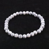 Japanese Natural Angel Snow Lite 6mm Bead Bracelet 9.9g (ID:56608)
