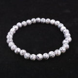 Japanese Natural Angel Snow Lite 6mm Bead Bracelet 9.9g (ID:56608)