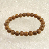 Japanese Natural Ise Cedar Wood 9mm Bead Bracelet 4.1g (ID:56688)