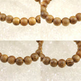 Japanese Natural Ise Cedar Wood 9mm Bead Bracelet 4.1g (ID:56688)