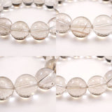 Japanese Natural Included Quartz 14mm Bead Bracelet 60.0g (ID:57935)