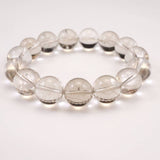 Japanese Natural Included Quartz 14mm Bead Bracelet 60.0g (ID:57935)
