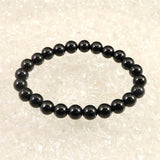 Natural Itoigawa Jadeite Black 8mm Bead Bracelet 21.8g with Certificate (ID:57941)