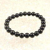Natural Itoigawa Jadeite Black 8mm Bead Bracelet 21.8g with Certificate (ID:57941)