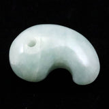 Natural Itoigawa Jadeite Light Green 32mm Magatama 17.77g with Certificate (ID:58473)