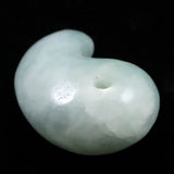Natural Itoigawa Jadeite Light Green 32mm Magatama 17.77g with Certificate (ID:58473)