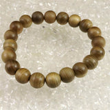 Japanese Natural Jindai Koyamaki Umbrella Pine Wood 10.5mm Bead Bracelet 6.05g (ID:59524)