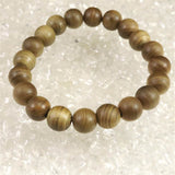 Japanese Natural Jindai Koyamaki Umbrella Pine Wood 10.5mm Bead Bracelet 6.05g (ID:59524)
